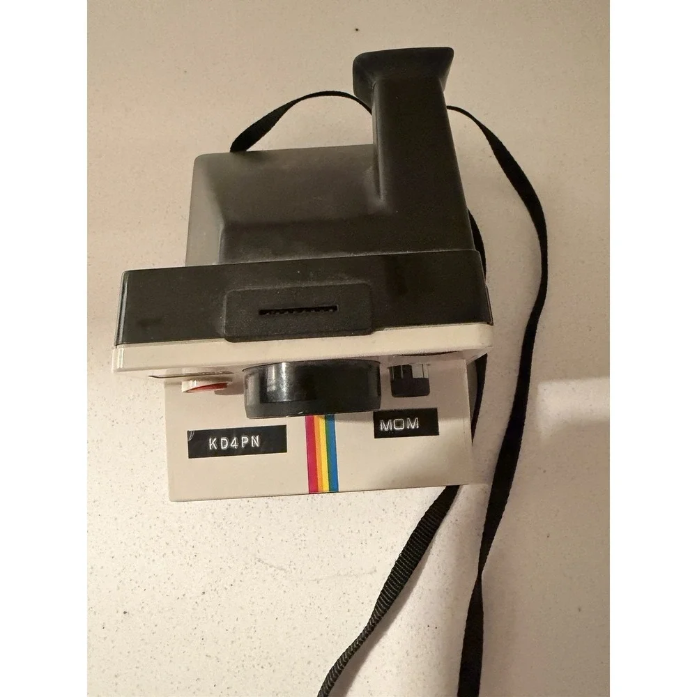 Vintage Original Polaroid SX-70 OneStep White Rainbow Stripe Land Camera TESTED